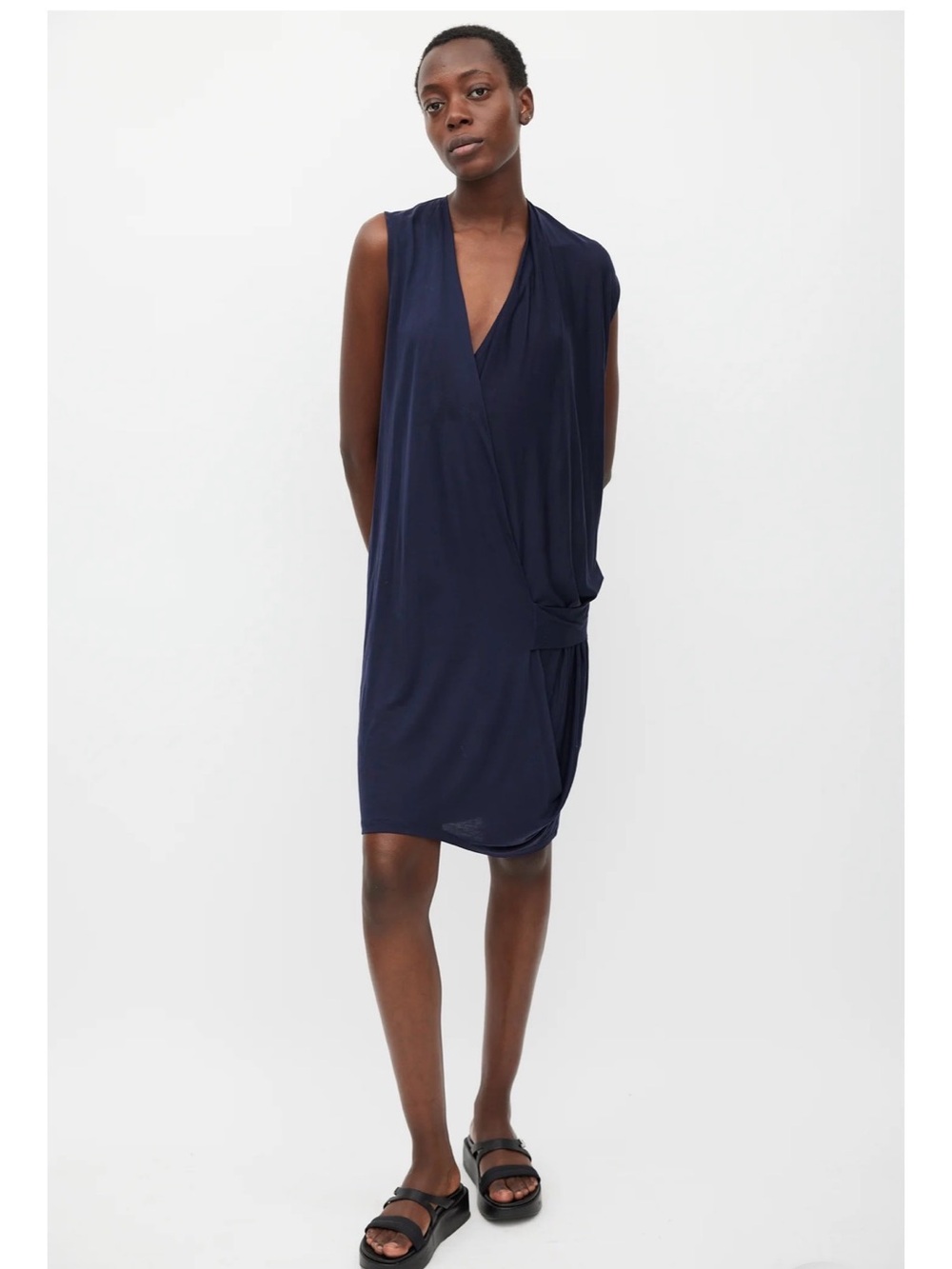 Acne Studios Spring/Summer 2015 Deep Navy Natifa sleeveless midi dress